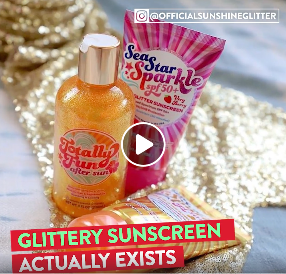 Clevver - GLITTERY sunscreen actually exists!