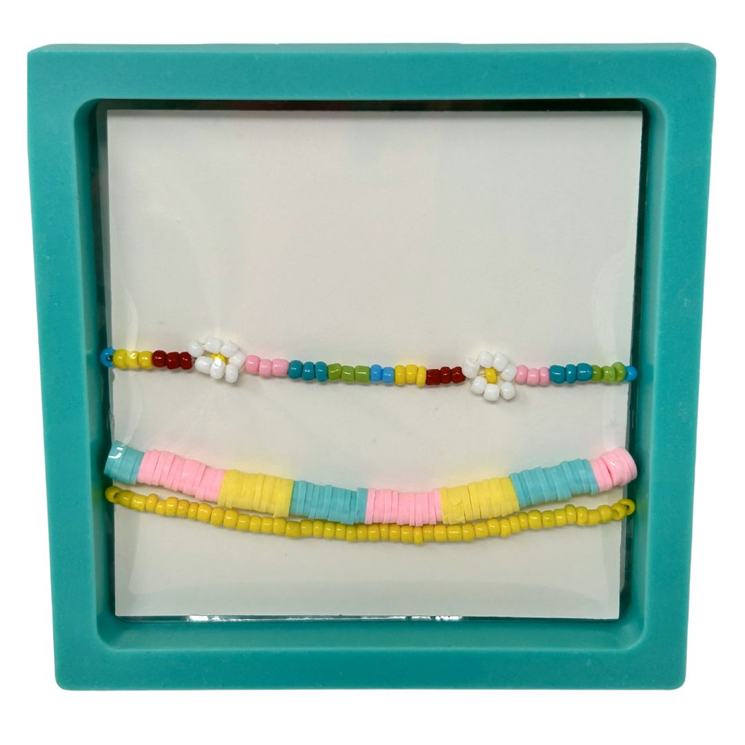 BESTIES Bracelet Set - Sunshine - Teal Box