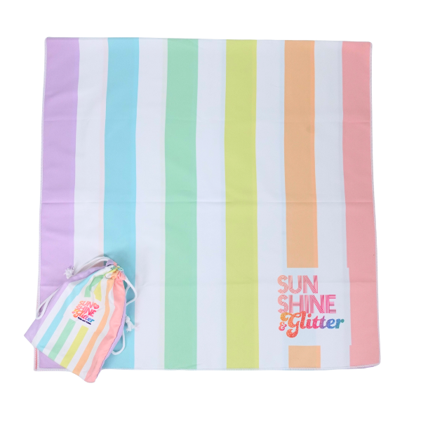 Pastel Striped Quick Dry Towel