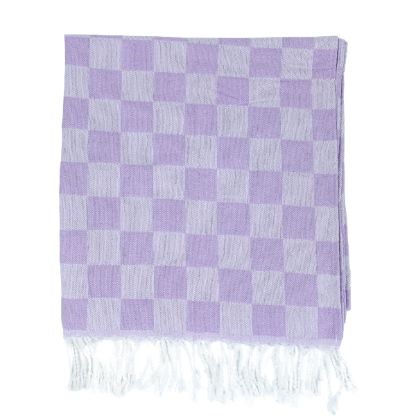 Checkered Turkish Towel- Purple