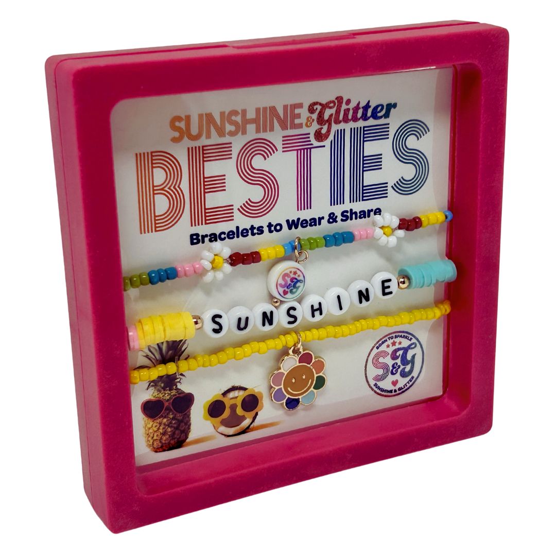 BESTIES Bracelet Set - Sunshine - Pink Box