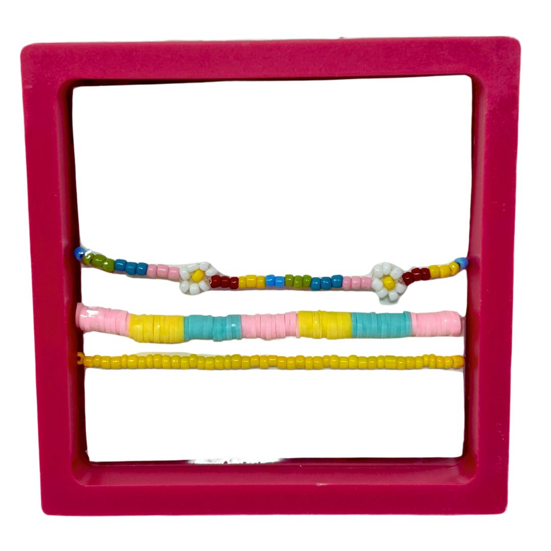 BESTIES Bracelet Set - Sunshine - Pink Box