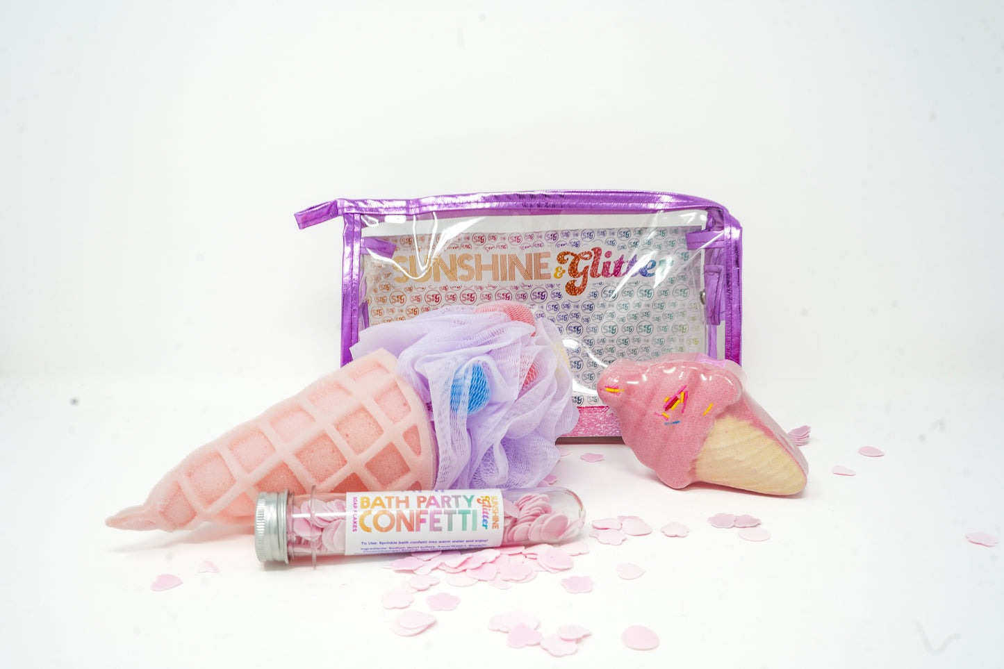 Purple Ice Cream Party Bath Set