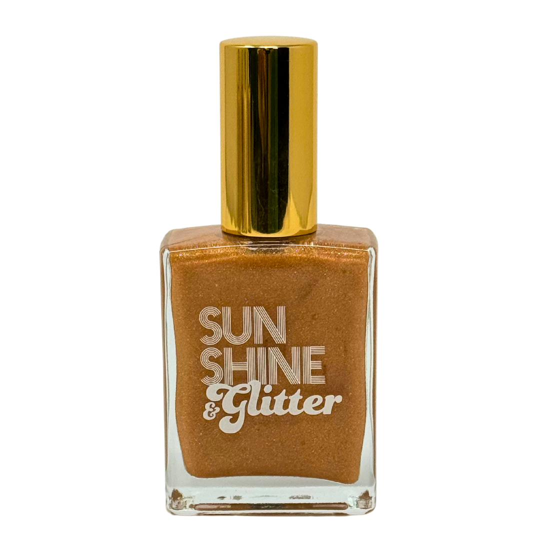 Sunshine & Glitter shimmer spray oil – luxurious body oil with sparkling finish, perfect for glowing skin and a touch of radiance
Shimmer spray oil by Sunshine & Glitter – lightweight, moisturizing body oil with a sparkling glow for all skin types
Sunshine & Glitter shimmer spray oil – hydrating body oil with a shimmering finish, ideal for a radiant, sun-kissed glow
Sunshine & Glitter shimmering spray oil – lightweight, sparkling body oil for a smooth, glowing finish, perfect for all-day radiance