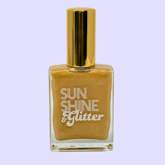 Sunshine & Glitter shimmer spray oil – luxurious body oil with sparkling finish, perfect for glowing skin and a touch of radiance
Shimmer spray oil by Sunshine & Glitter – lightweight, moisturizing body oil with a sparkling glow for all skin types
Sunshine & Glitter shimmer spray oil – hydrating body oil with a shimmering finish, ideal for a radiant, sun-kissed glow
Sunshine & Glitter shimmering spray oil – lightweight, sparkling body oil for a smooth, glowing finish, perfect for all-day radiance