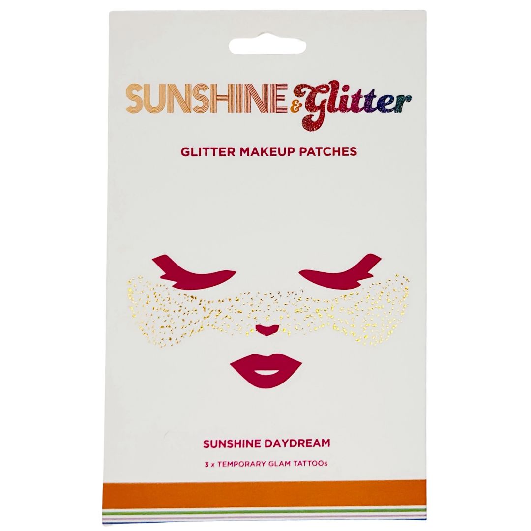 Sunshine & Glitter Face Tattoo - 3-pack – shimmering makeup patches for a flawless, sun-kissed glow, water-resistant and skin-friendly
Sunshine & Glitter face tattoos – 3-pack of shimmering makeup patches, easy-to-apply, water-resistant for all-day sparkle
Sunshine & Glitter 3-pack face tattoos – premium, skin-friendly shimmering patches for instant glam and sun-kissed glow, water-resistant
Sunshine & Glitter Face Tattoo -3-pack – sparkling, easy-to-apply makeup patches for effortles