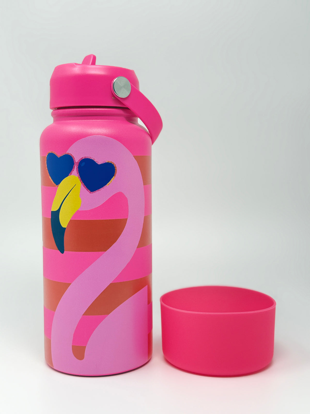 Flamingo Fun Water Bottle-Pink/Coral