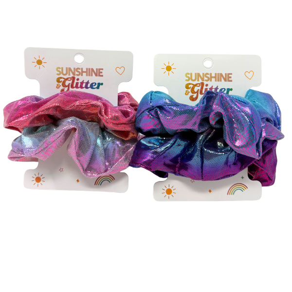 Satin Metallic Disco Scrunchie Assorted