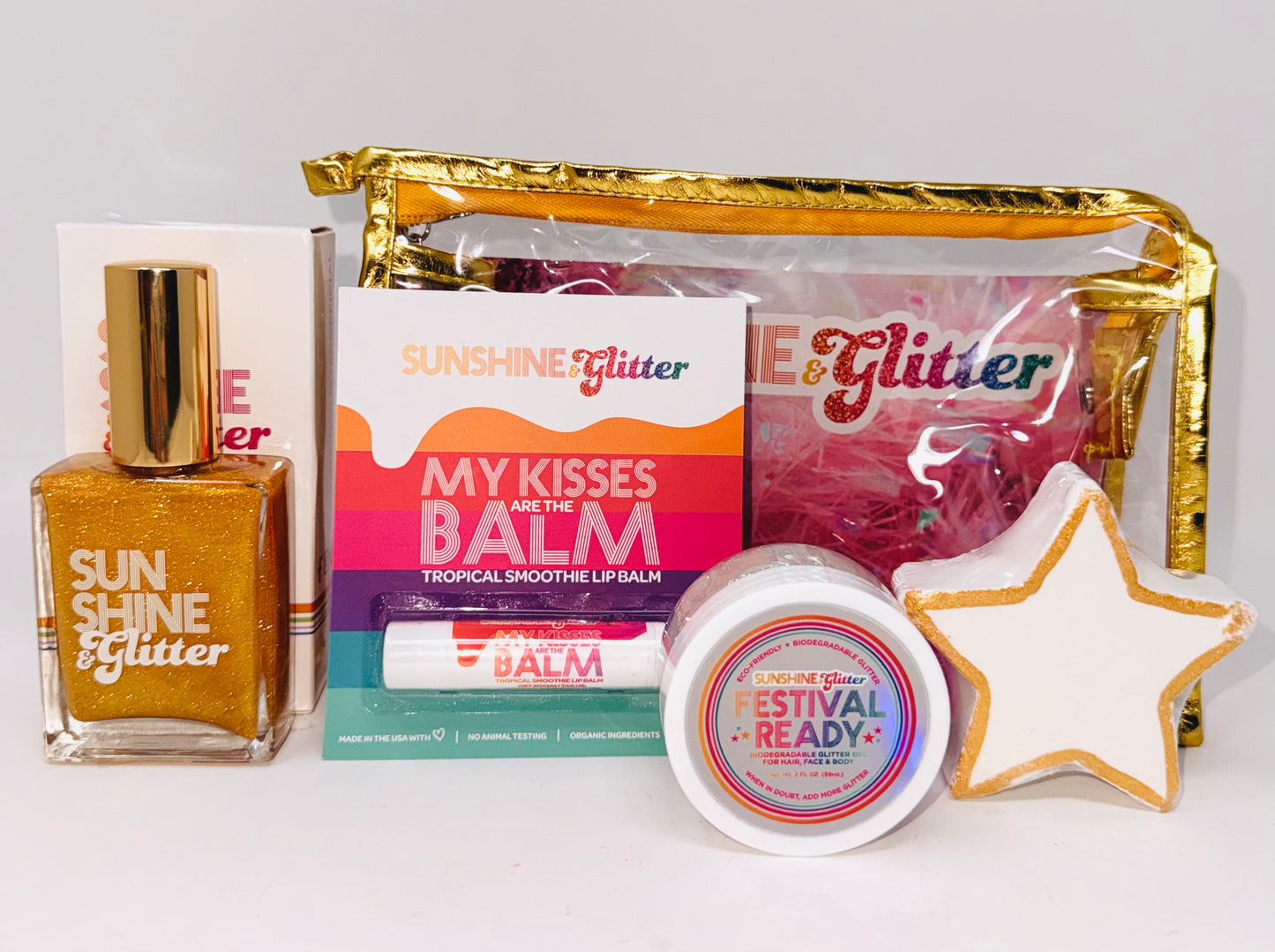Shining Star Holiday Gift Set Glittery Gold