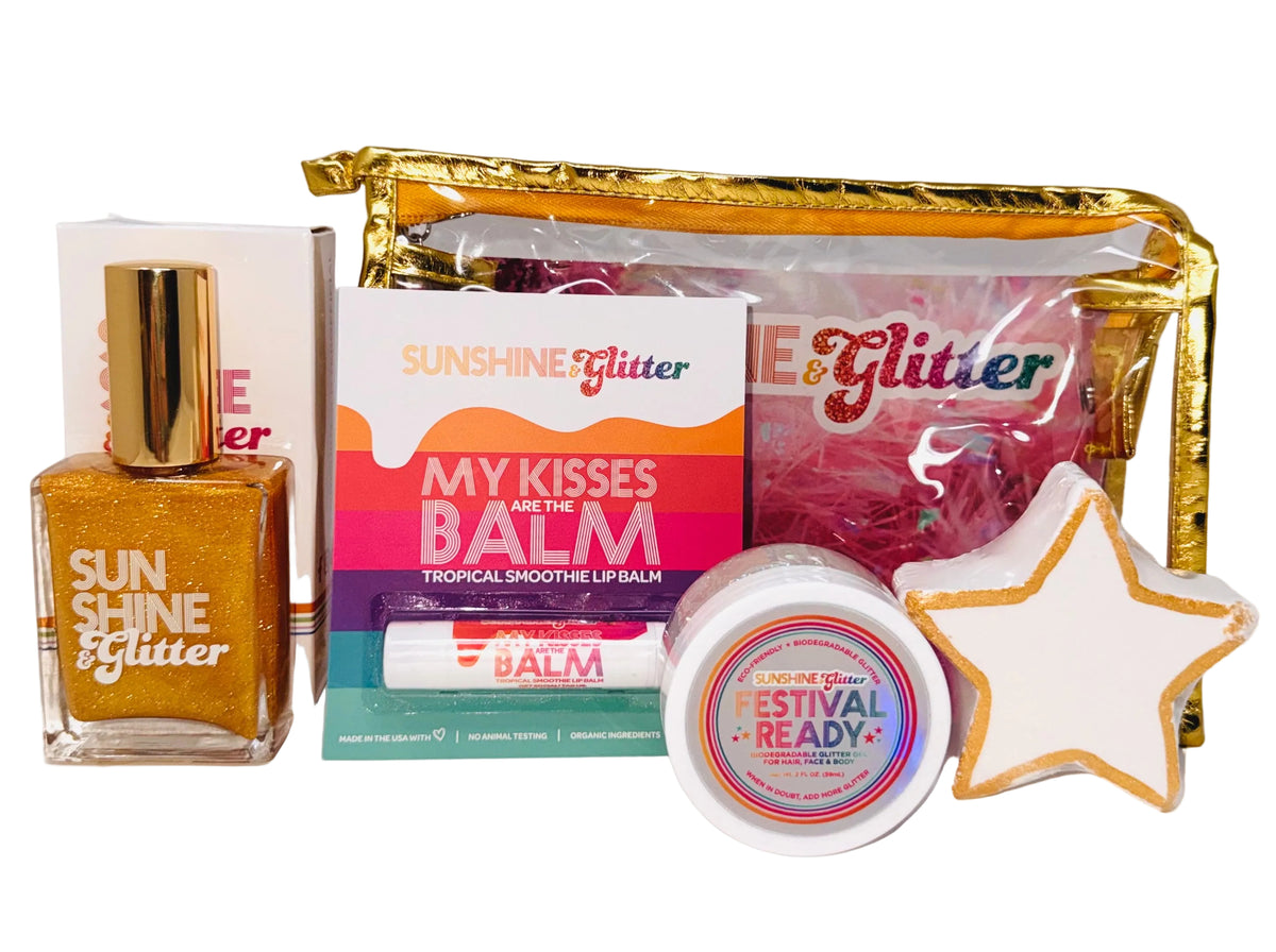 Shining Star Holiday Gift Set Glittery Gold