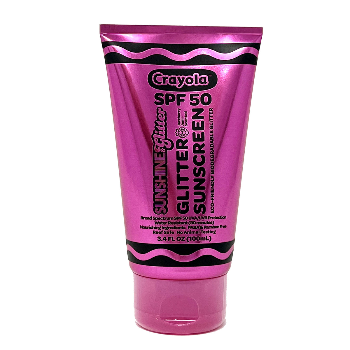 Sunshine & Glitter X CRAYOLA Biodegradable Glitter SPF 50 in Jazzberry