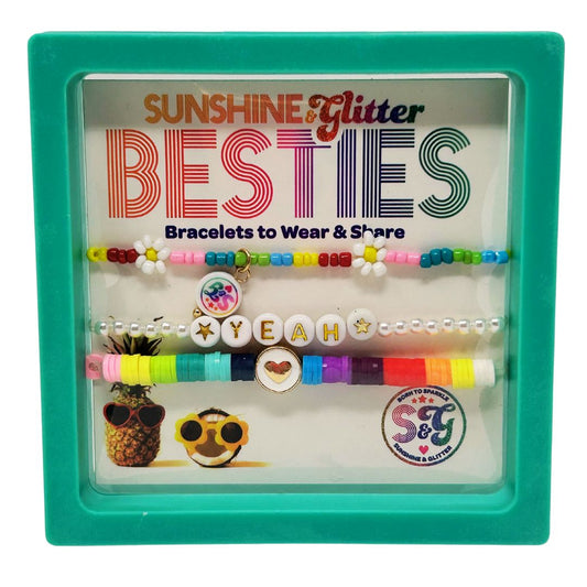 BESTIES  Bracelet Set - YEAH - Teal Box