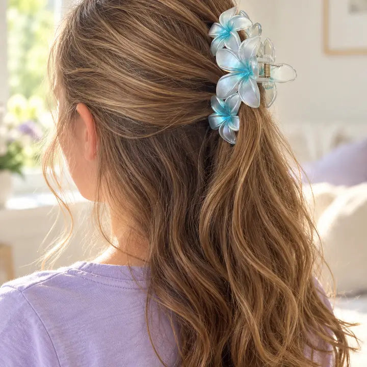 Pink/Blue Floral 2pc Hair Clip Assorted