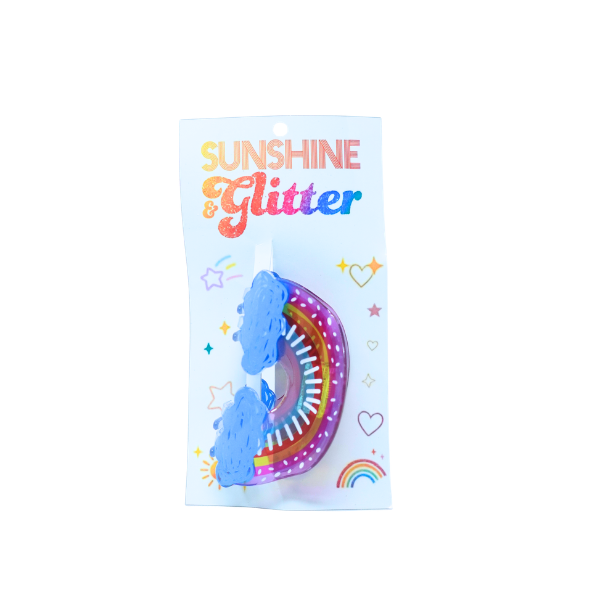 Rainbow Claw Hair Clip- Purple