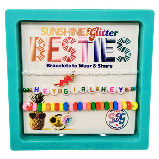 BESTIES Bracelet Set - Hey Girl Hey - Teal Box