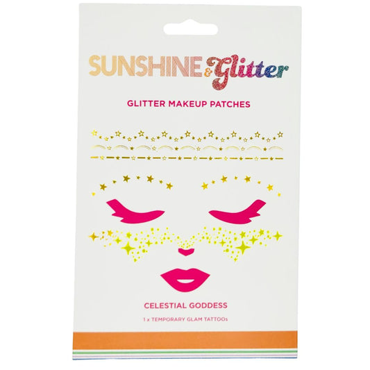 Sunshine & Glitter Face Tattoo -  3-pack – shimmering makeup patches for a flawless, sun-kissed glow, water-resistant and skin-friendly

Sunshine & Glitter face tattoos – 3-pack of shimmering makeup patches, easy-to-apply, water-resistant for all-day sparkle

Sunshine & Glitter 3-pack face tattoos – premium, skin-friendly shimmering patches for instant glam and sun-kissed glow, water-resistant

Sunshine & Glitter Face Tattoo -3-pack – sparkling, easy-to-apply makeup patches for effortles
