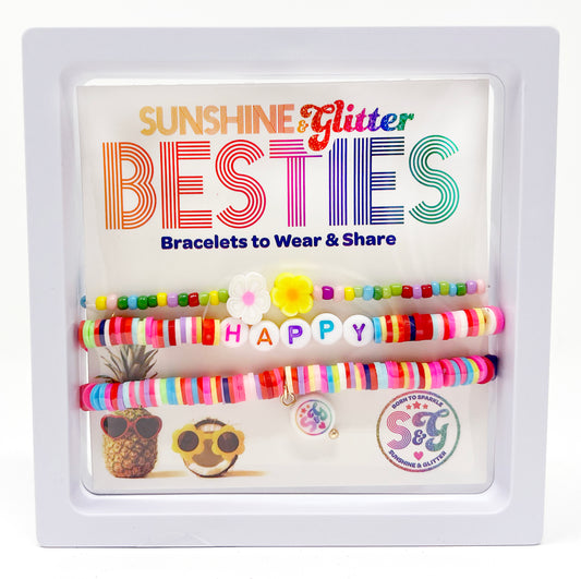 BESTIES Bracelet Set - HAPPY