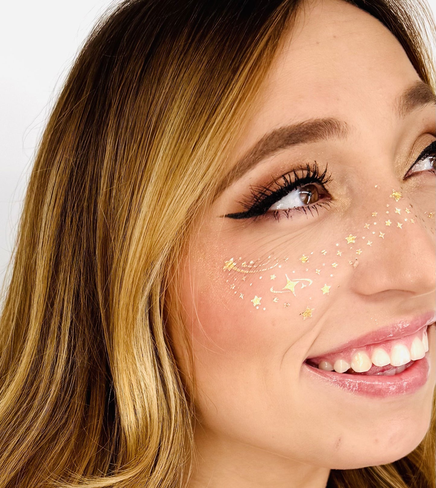 Sunshine & Glitter Face Tattoo - SHOOTING STARS