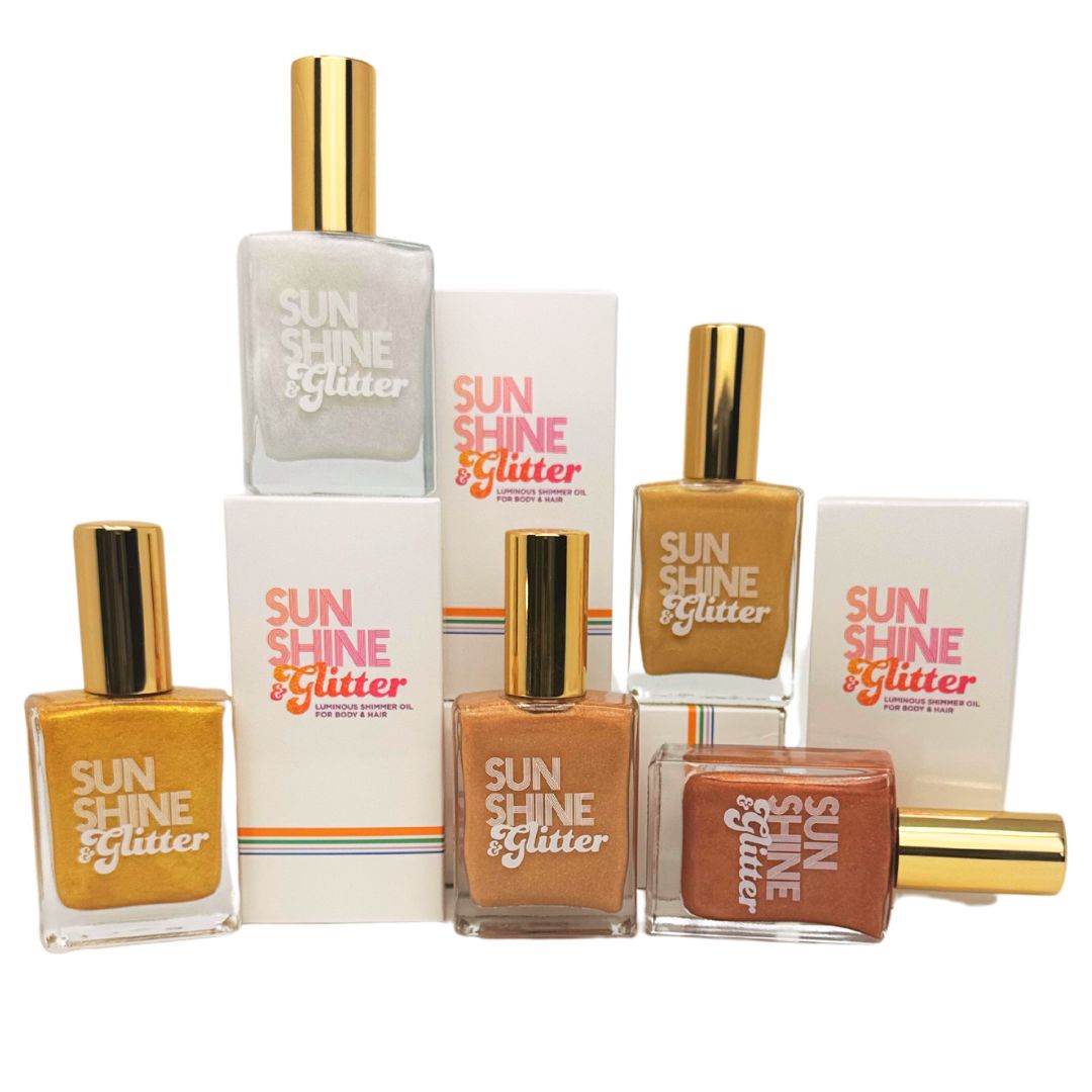 Sunshine & Glitter Highlighter Shimmer Spray Oil for Hair & Body - MOONSHINE