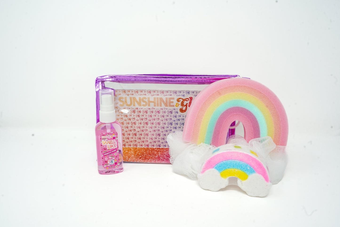 Purple Double Rainbow Bath Set