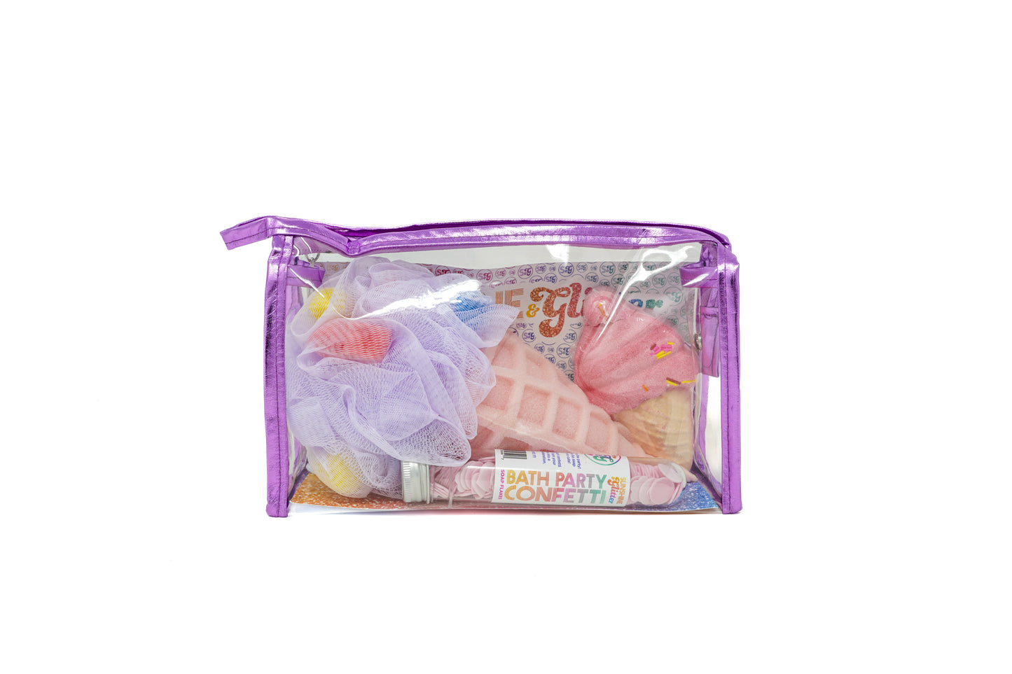Purple Ice Cream Party Bath Set