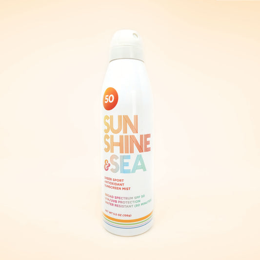 ALL NEW Sunshine & Sea SPF 50 Sport Antioxidant Mist – sparkle-free, non-aerosol sunscreen spray, 5.5 fl oz

Sunshine & Sea SPF 50 sport sunscreen mist – antioxidant-rich, non-aerosol, water-resistant formula, 5.5 fl oz

SPF 50 Sunshine & Sea sparkle-free sport mist – reef-safe, fast-absorbing sunscreen spray, 5.5 fl oz

Sunshine & Sea antioxidant sunscreen mist – sport-ready SPF 50 sun protection, non-aerosol, 5.5 fl oz