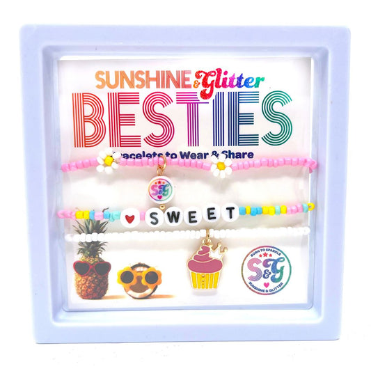 BESTIE Bracelets Set - SWEET - white box