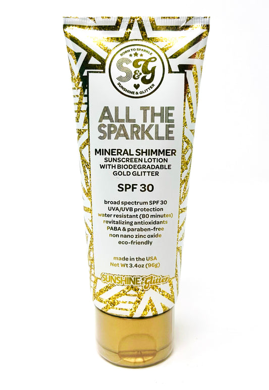 ALL THE SPARKLE Mineral Shimmer with Biodegradable Glitter SPF 30