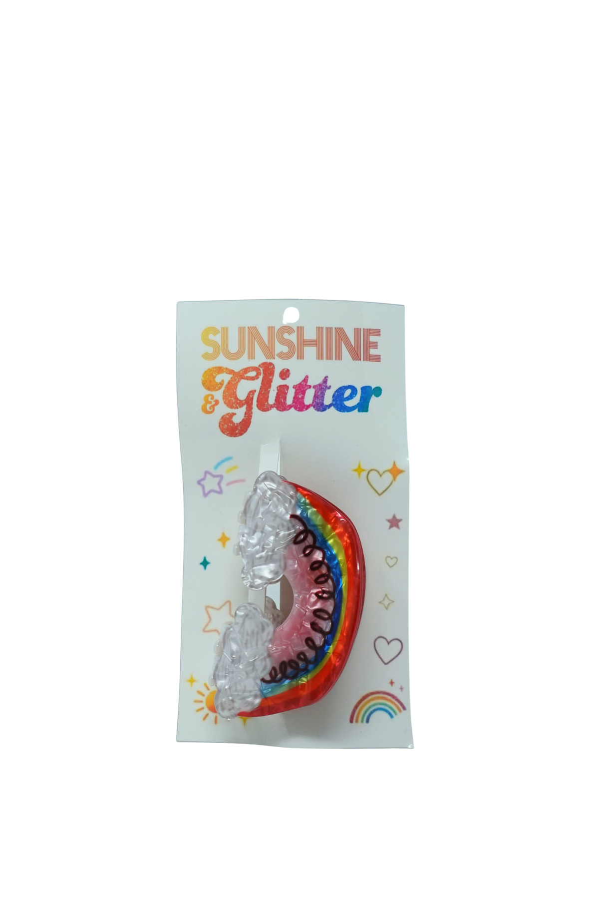 Rainbow Claw Hair Clip-Pearlized