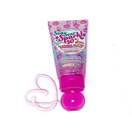 Glamingo | Glitter Sunscreen | Pink | SPF50 | 3.4 oz.